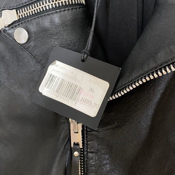 NEW The Kooples Lightweight Leather Moto Jacket - Picture 7 of 8